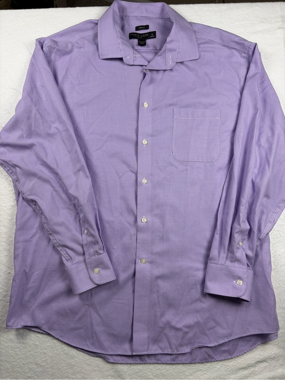 Pronto Uomo Lavender Dress Shirt - gingham in‎ Lavender